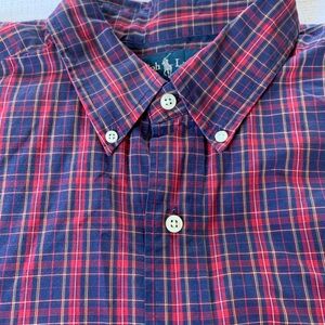 Ralph Lauren Red and Blue Casual Button Down Shirt